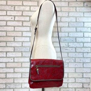 Relic Red Paisley Relic Medium Crossbody Purse Bag